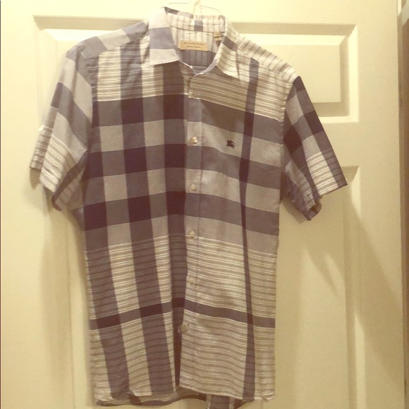 burberry button up shirt short sleeve